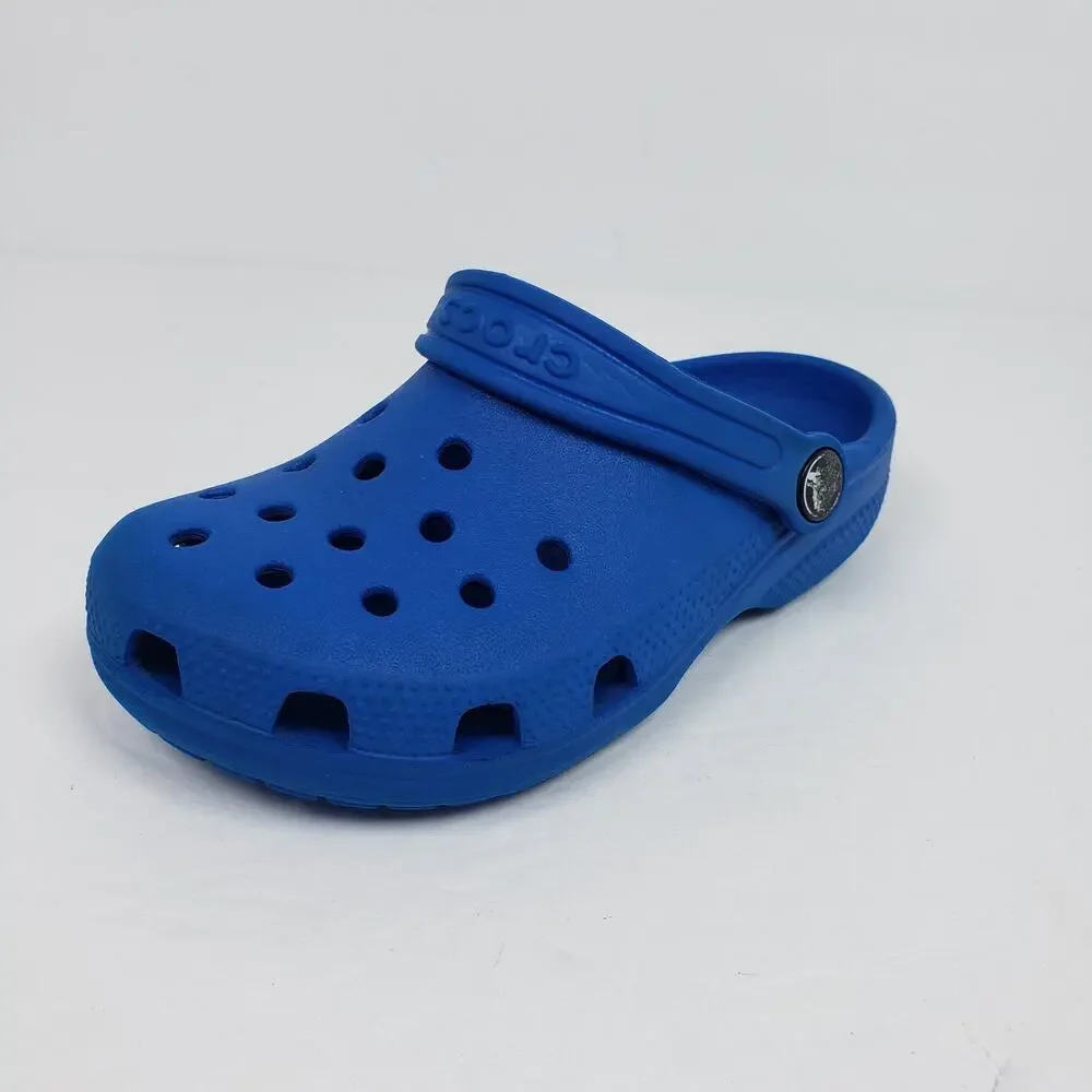 Crocs Classic Toddler Boys Size 12 Blue Slip On Casual Clog Sandal Shoes
